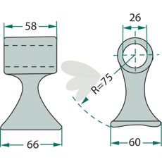 Hammarslaga 58/66mm, hl 26mm