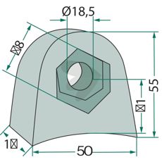 Fste 50X55X18, 5
