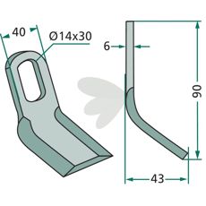 Y-slaga 40X90mm hl 14X30mm