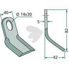 Y-slaga 40X82mm hl 14X30mm