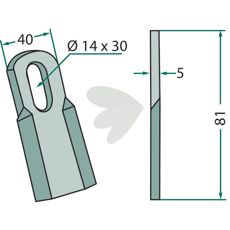 Kniv rak - 3005675