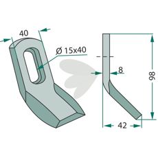 Y-slaga Twose,S.M.A. hl 15X40mm