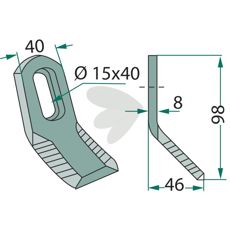 Y-slaga S.M.A. hl 15X40mm