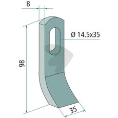 Slagkniv S.M.A. hl 14,5X35 mm