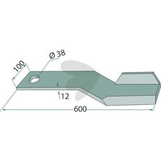 Kniv hger, tjocklek = 12 mm - 7770702
