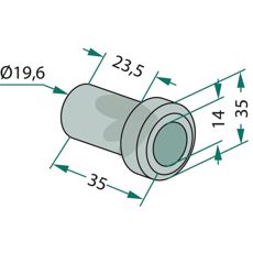 Bussning slaga Spearhead m.fl. 35X25mm hl 14mm