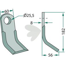 Y-slaga Seppi hl 25,5mm