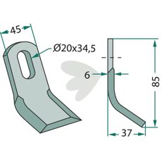 Y-slaga Seppi hl 20X34,5mm