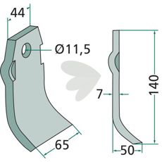 Blad Spragelse- Mica med flera 65X140mm