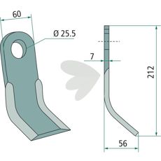 Y-slaga Tierre 60X212mm, hl 25,5mm