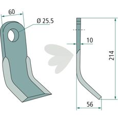 Y-slaga Tierre 60X214mm, hl 25,5mm