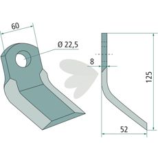Y-slaga Tortella 22,5mm 125mm