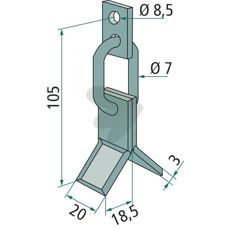 Y-slaga 15,5X105mm hl 8,5mm