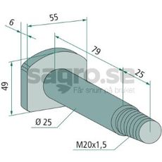 Skruv M20x1,5 mm 10.9 - 112.3000.003