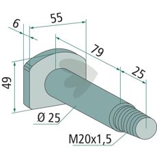 Skruv M20x1,5 mm 10.9 - 112.3000.003