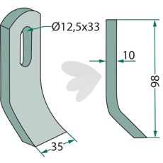 Slagkniv Epoke,Rasant,Turner,Votex hl 12,5X33 mm