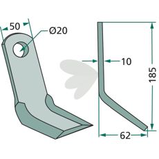 Y-slaga Zappator,Maschio hl 20mm