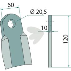 Kniv 10X25, 5X60