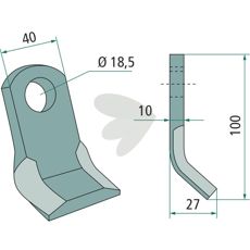 Y-slaga Palladino hl 18,5mm