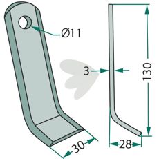 Y-slaga Kverneland (Maletti),Maletti hl 11mm