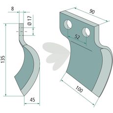 Kniv Hger Davis 100X135
