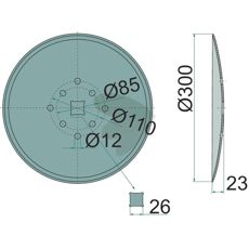 Tallrik Slt,  300 X 3 Mm
