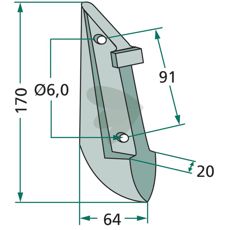 Sskr Amazone m.fl. 20X170mm hl 6mm