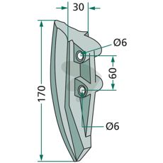 Sskr Monosem m.fl. 30X170mm hl 6mm