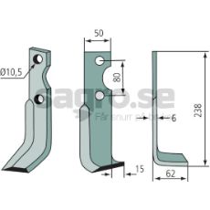 Jordfrskniv RL95/1212-8