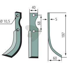 Jordfrskniv hger - RL319