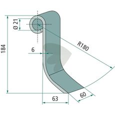 Slaga 184X60mm 8270479