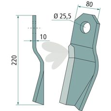 Kniv hger, vriden