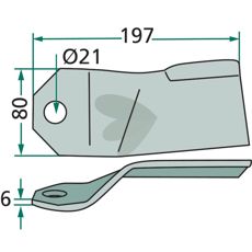 Kniv tjocklek = 6 mm