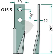 Rotorkniv hger - 51916500