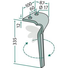 Rotorharvtand Maschio M36100159R, M36100160R