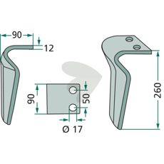 Rotorharvtand Breviglieri 260mm