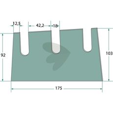 Kniv Diagonalkniv vnster fr majs
