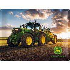 Skylt John Deere 30x40 cm Traktor Liggande 