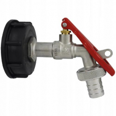 IBC-Adapter S60x6 med låsbar mässingskulventil 3/4 