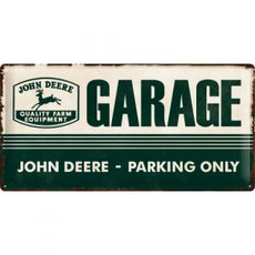 Skylt John Deere 25x50 cm Garage Parking Only 