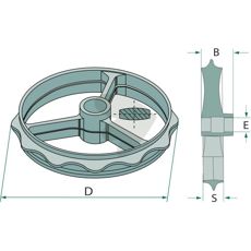 Cambridgering D (mm) 500, S (mm) 80, E mm 60, B mm