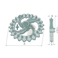 Crosskillring D (mm) 600, S (mm) 86 18126