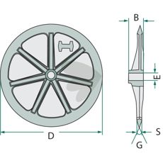 Packarring 900mm Nav p ena sidan
