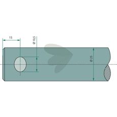 Balspjut lngd 400mm bjd