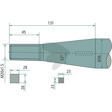 Balspjut konisk mutter Kverneland M20X1,5 - 53149