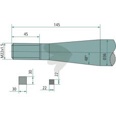 Balspjut konisk mutter Weidemann M22X1,5  - 54549
