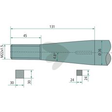 Balspjut konisk mutter Weidemann, M22X1.5