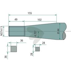 Balspjut konisk mutter Strautmann M27X1.5 - 54879