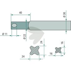 Balspjut Lngd 820mm Form Rak 18820
