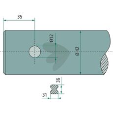 Balspjut Lngd 900mm Form Rak 55921